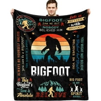 Bigfoot Gifts, Big Foot Sasquatch Gifts, Sasquatch Gifts, Bigfoot Gifts for Men Women, Christmas Birthday Gifts for Sasquatch Lovers, Big Foot Sasquatch Gifts for Bigfoot Throw Blanket 60"X50"