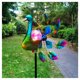 thumbnail image 5 of Bewildely Luz decorativa Solar molino de viento alivio del estrés viento Spinner estaca lámpara pantalla de bola paisaje de césped decoración Jardín y Patio, 5 of 6