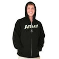 thumbnail image 5 of US Army Logo PT Military Training Zip Up Hoodie Men's Women's Brisco Brands S, 5 of 6
