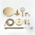 thumbnail image 3 of Cerypsa 10 Inches Brushed Gold Wall Mounted Shower with High Pressure Rain Shower Head and 5-Function Handheld Shower Head, 3 of 8