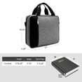 thumbnail image 3 of keepw Storage Carrying Bag Portable Canvas Office Travel Book Case Detachable Shoulder Strap Document Protection Zipper Pouch, 3 of 7