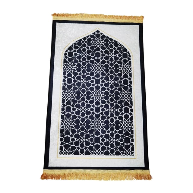 DOLITY Prayer Rug Islamic Patterned Floormat for Traveling Bedroom Ramadan Eid Gift A