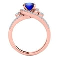 thumbnail image 3 of Mauli Jewels Engagement Rings for Women 1.65 Carat Halo Tanzanite and Diamond Engagement Ring 4 Prong 14k Rose Gold, 3 of 7