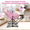 thumbnail image 4 of Ainfox Foldable Portable Rocking Camping Chairs with Footrest,Cup Holder,Pillow,Pink(Set of 2), 4 of 6