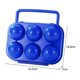 thumbnail image 4 of Caja de huevos para acampar de 6 rejillas Recipiente de huevos portátil a prueba de golpes Keep Fresh Case (Azul), 4 of 4