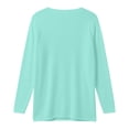 thumbnail image 7 of Bathing Suit Cover Up for Women Beach Cover Up Letter Print Long Sleeve Sweater Sweatshirts V Neck Split Hem Crochet Jumper Top, 7 of 7