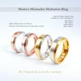 thumbnail image 2 of Solid 925 Silver Minimalist Meditation Spinner Rotation Ring Anxiety Ring 2 Tone, 2 of 5