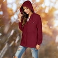 thumbnail image 4 of Admvng Rain Coats for Women Solid Color Rain Jacket Outdoor Hooded Windproof Loose with Pocket Coat S-3XL, 4 of 9