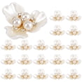 thumbnail image 1 of WORGEOUS 20 piezas de alta calidad de perlas artificiales en forma de rosa sombreros para mujer niña dama (amarillo claro), 1 of 8