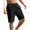 Black, variant on Men's Striped Beach Shorts with Drawstring, Multi-Pocket Sport Shorts, Lightweight Quick-Dry Summer Shorts for Outdoor Activities and Parties Navy L