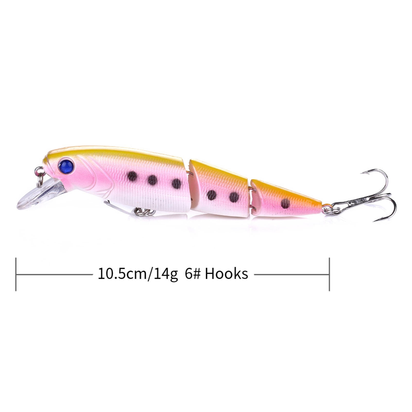 HENGJIA Fishing Lures Multi Jointed Fish Fishing Kits Slow Sinking Lifelike Swimbait Freshwater and Saltwater for Trout Bass Lures,15pcs