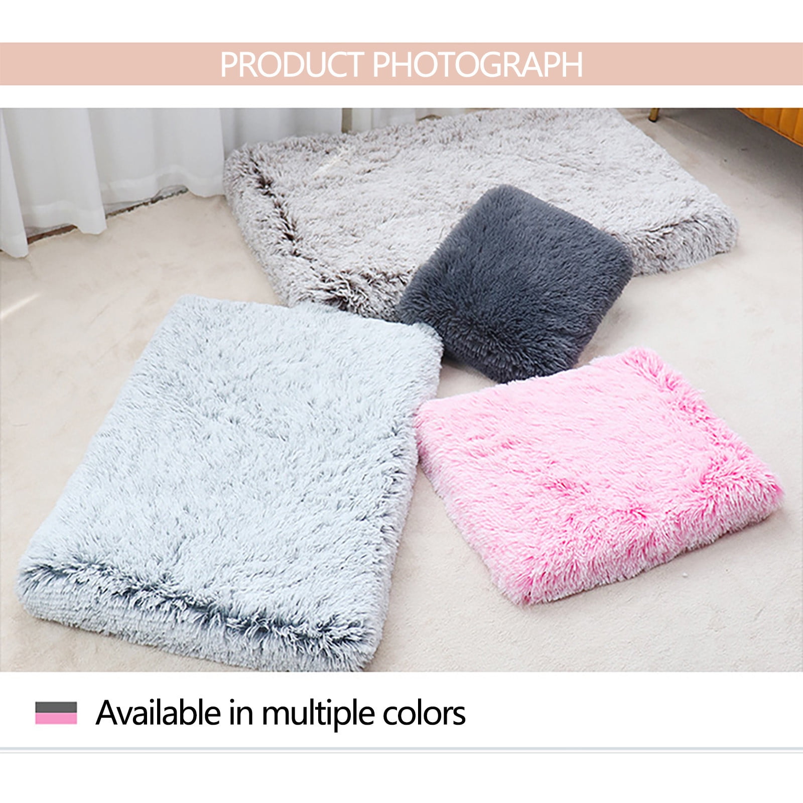 Dog Bed Orthopedic Dog Bed Plush with Carton Foam Cotton Removable Cover Washable Non-slip Bottom Suitable for Large, Medium And Small Dogs and Cats