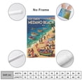 thumbnail image 2 of Retro Vintage Travel Poster Wall Print Medano Beach Los Cabos Mexico Festive Seaside Holiday Coastal Artwork Canvas Poster, 2 of 8