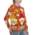 thumbnail image 6 of Junzan Happy Thanksgiving Three Gnomes for Women's Hoodie, Hooded Sweatshirts Workout Sweat Pullover Hoodie for Women Long Sleeve Fall Hoodie-Medium, 6 of 7