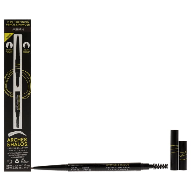 Maquillaje Lápiz y polvo definidor de cejas Arches and Halos 2 en 1 Auburn 0.017 oz