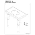 thumbnail image 6 of Kingston Brass VPB5321 Imperial 32" Ceramic Console Sink with Ceramic Legs (1-Hole), White, 6 of 8