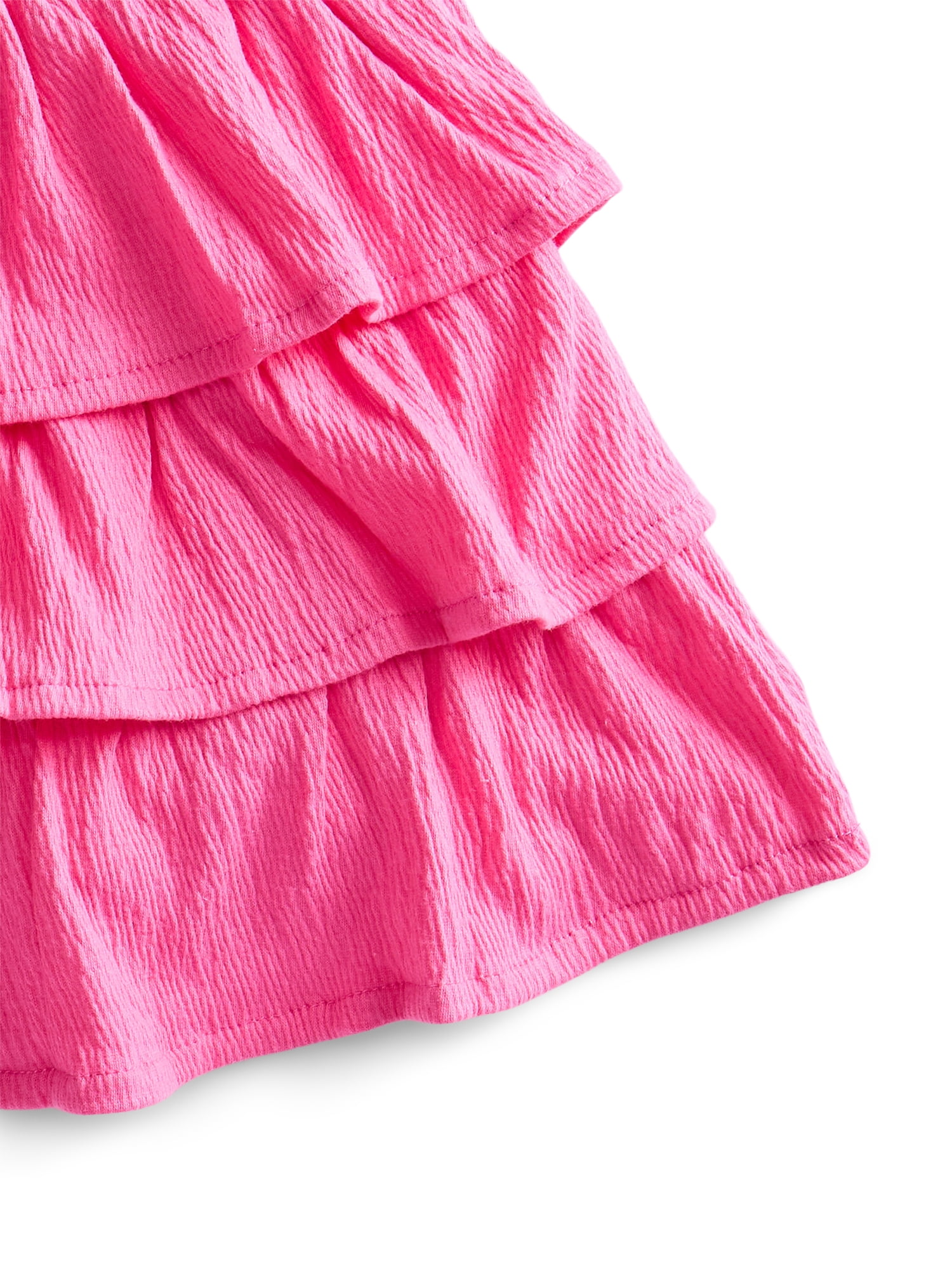 Wonder Nation Girls Tiered Scooter Skirt, Sizes 4-10
