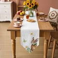 thumbnail image 5 of Table Runners 72 Inches Long, Daisy Flower Cotton Linen Kitchen Dining Coffee Table Runner for Party Home Decor, Country Rabbit Floral Wildflower Butterfly Tabletop Dresser Scarves 18x72 Inch, 5 of 9