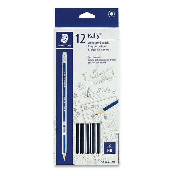 Woodcase Pencil, HB #2, Black Lead, Blue/White Barrel, 12/Pack | Bundle of 2 Packs