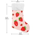 thumbnail image 2 of GZHJMY Strawberry Christmas Stocking, Personalized Large Candy Stocking Hanging Gift, Xmas Stockings Decoration for Family Holiday Party Ornaments Decor Fireplace, 2 of 7