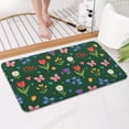 thumbnail image 4 of Pioneer Flower Floral Print Pattern Bathroom Rugs Mat, Non Slip Microfiber Bathroom Rug with Rubber Backing, Soft Mats for Bathroom Floor Tub Shower, 17"x30", 4 of 5