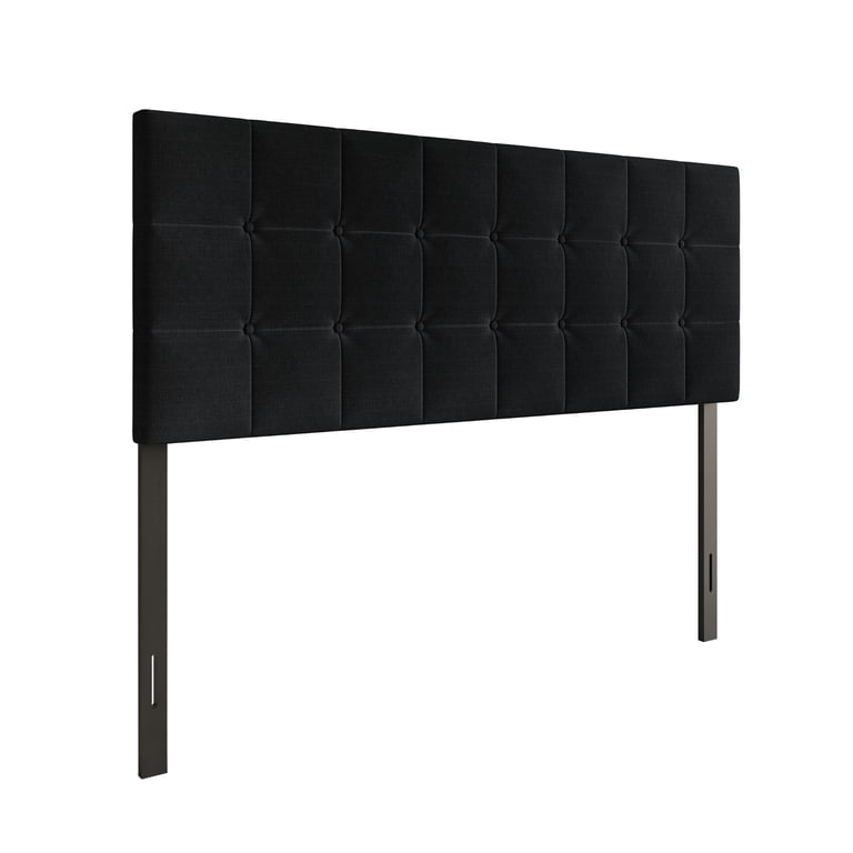 Home Design Ecorse Queen Tufted Upholstered Headboard, Black photo 4