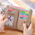 thumbnail image 4 of Solid Color Women Wallet Large Leather Designer Zip Around Card Holder Organizer Ladies Travel Clutch Wristlet, 4 of 7