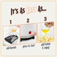 thumbnail image 3 of Nostalgia - Máquina para hacer 16 tazas de palomitas de maíz con saludable aire caliente, sin aceite, incluye tapa para medir el grano, es de acero inoxidable, color, blanco, 3 of 5