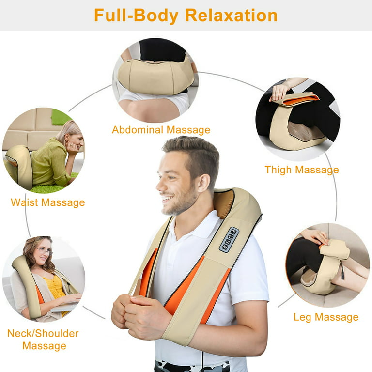 Neck Massager, iMounTEK Electric Back Massager with Heat Deep Tissue 3D  Kneading Massage for Muscles Pain Relief Relax in Car Office and Home
