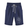 thumbnail image 1 of Pantalones Cortos de Verano para las Mujeres de Cintura Alta Estampado Elástico Cordón de Cintura, Casual Bolsillos Pantalones de Pijama, 1 of 5