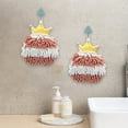thumbnail image 4 of LSLJS Chenille Hand Towel, Two-color Stripe with Crown Design Microfiber Hand Towels with Loops, Soft Absorbent Quick Dry Hanging Hand Drying Towel Thickened Hand Wipe Ball for Kitchen Bathroom(2 Pcs), 4 of 6