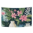 thumbnail image 6 of Yayeee Tapestry Wall Hanging for Bedroom 90" x 60" Living Room Home Wall Art Decor, Green Floral, 6 of 7