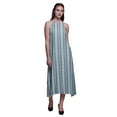 thumbnail image 1 of Bimba Robe Décontractée Teinture sur Nœuds Longue Dos Nu à Col Halter Imprimée pour Femmes - Petite, 1 of 6