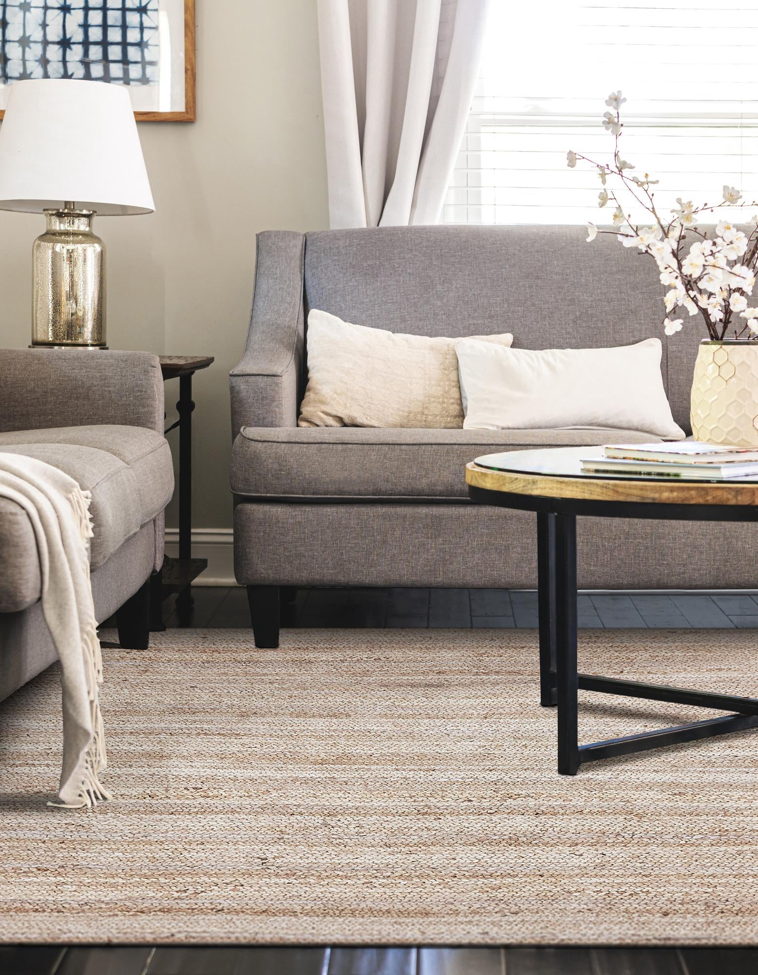 Unique Loom Braided Jute Collection Area Rug - Dhaka (8' x 11' Rectangle Natural)