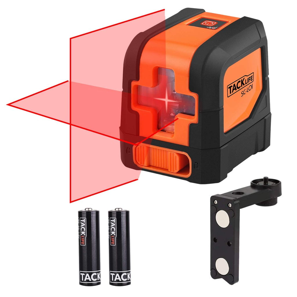 palanca fluir Racionalización Tacklife 50 Feet Cross-Line Laser Level, Self-Leveling for Horizontal and  Vertical Laser Alignment with Mounting Device and Carrying Pouch - Model  SC-L01 - Walmart.com