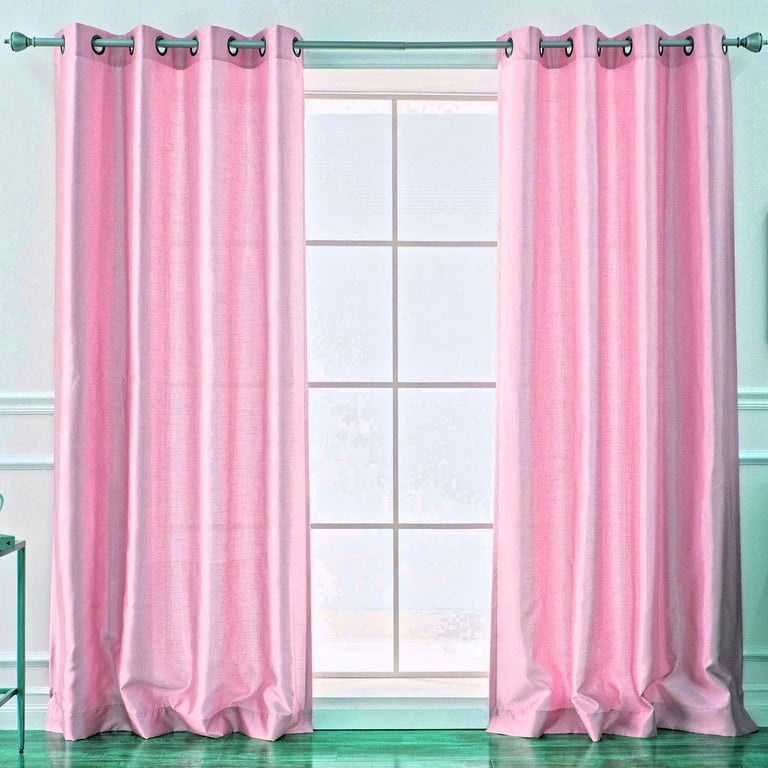 Antique Bronze Grommets Curtain Ds, Pink Grommet Curtain Panels