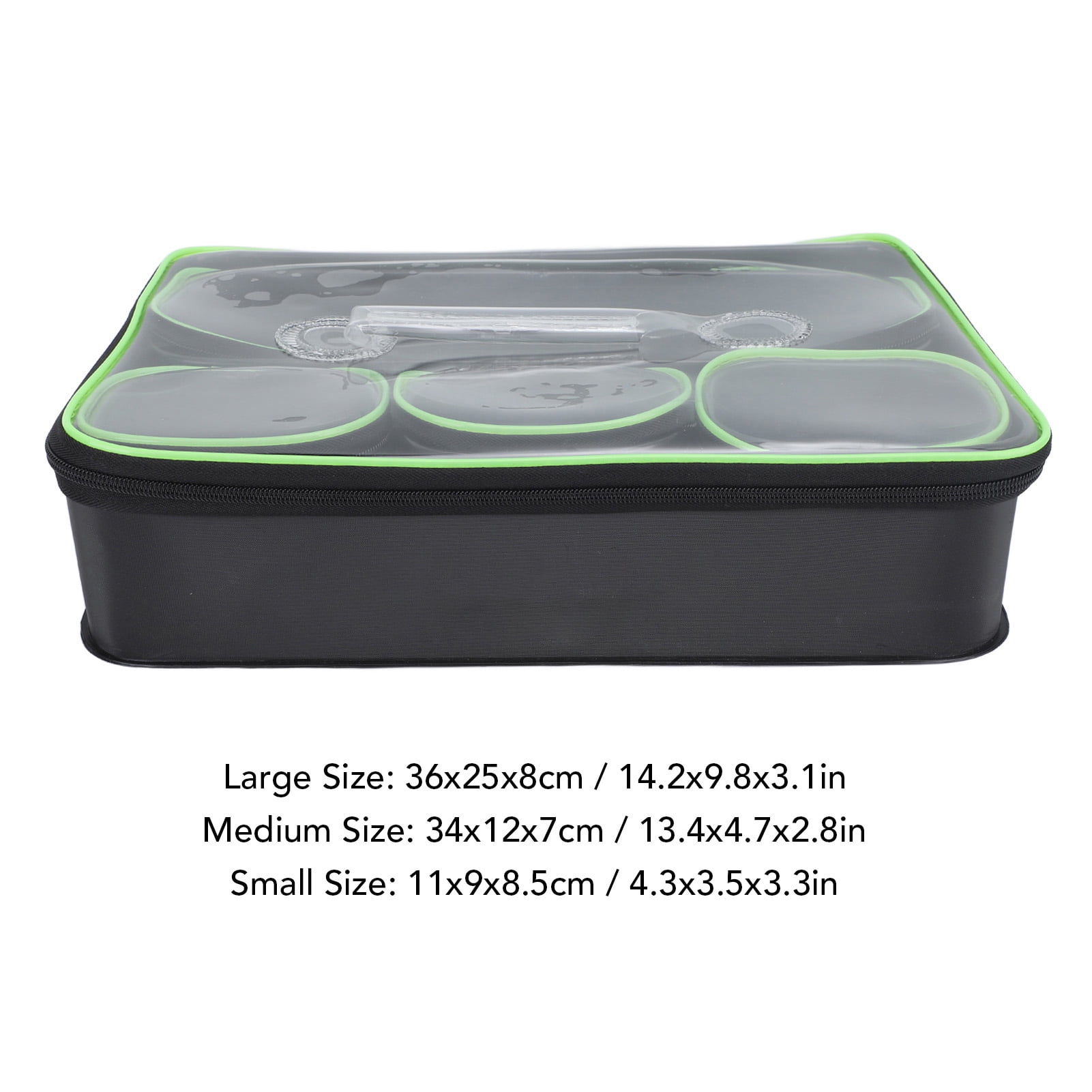 Yajisi 5Pcs Thickened EVA Fishing Tool Pouch Waterproof Tackle Box Wear Resistant Large Capacity Lightweight Storage Box for Travel Accessories (15.35x10.63x3.54 inches / 39x27x9 cm)