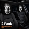 thumbnail image 3 of Ghost Face Headrest Covers, Scary Face Printing Auto Seat Universal Halloween Elastic Models Headrest Protector-Eye Effects Cover Funny Decoration for Car Interior Vehicle Truck SUV (A Type, 2PCS), 3 of 6