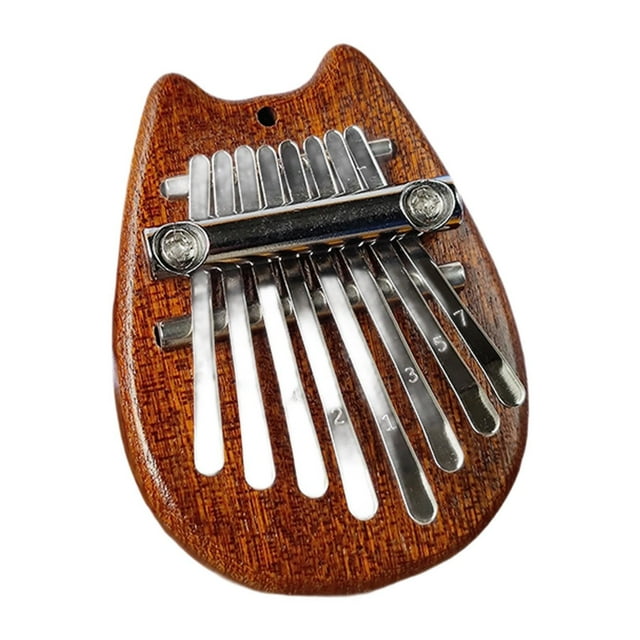 Mini piano de pulgar portátil de 8 teclas para principiantes Gato