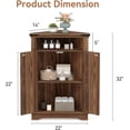 thumbnail image 4 of Farmhouse Small Corner Cabinet with Barn Doors - Adjustable Shelf Storage Table for Small Spaces, Kitchen, Living Room & Bathroom, 4 of 8