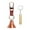 gloss red bronze, variant on Bear Bell Whistle Keyring Deterrent Device Iron Alloy Outdoor Climbing Hiking Camping Survival Accessory