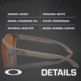 thumbnail image 2 of Oakley OO9487 Holbrook XXL Rectangle Shaped Polarized Sunglasses for Men & Women - Includes Official Eyewear Kit - Woodgrain Frame with Prizm Tungsten Lens, 2 of 6