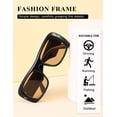thumbnail image 3 of Gafas de sol Kimorn K1337 de moda retro con montura cuadrada, negro y amarillo, 3 of 7