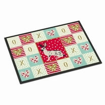 English Spot Rabbit Love Indoor or Outdoor Mat 24x36