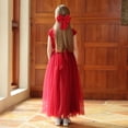 thumbnail image 6 of XEGLSBU Flower Girl Dress Toddler Ivory Elegant Girls Formal Dress for Recital Pageant Performance Tutu Gown with Skirt and Sash Red Size 15-16 Years, 6 of 6