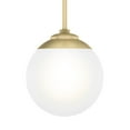 thumbnail image 6 of Hunter - Hepburn 1-light Modern Brass, Small Pendant Light, Dimmable, Modern Style, Globe Shaped, for Bedrooms, Dining, Living Rooms - 19018, 6 of 11