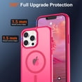 thumbnail image 4 of Funda magnética SUPFINE para iPhone 13 Pro, color rosa intenso, 4 of 7