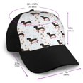 thumbnail image 2 of Yiaed Dachshund Dog Print Baseball Cap Dad Hat Polo Style Plain Blank Adjustable Size, 2 of 5