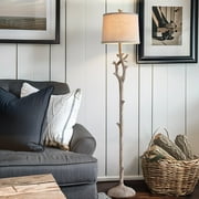 Oneach 59.75 Farmhouse Floor Lamp with Lamp Shade,Retro Tree Trunk Deco Standing Lamp for Bedroom, Living Room, Office