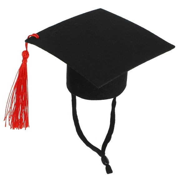 KAKOWELY Sombrero ajustable para mascota pequeña, gorro de hámster, gorro de graduación, disfraz de hámster, talla L